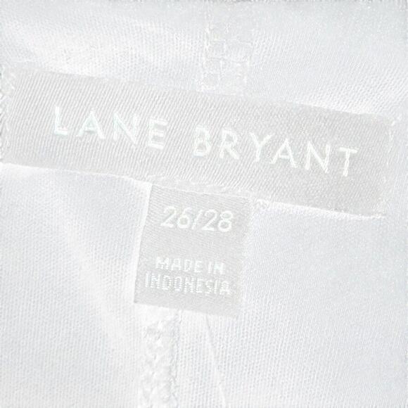 Lane Bryant Womens Black Short Sleeve Peplum Textured V-Neck Shirt Top NWT 26/28 - Picture 16 of 16